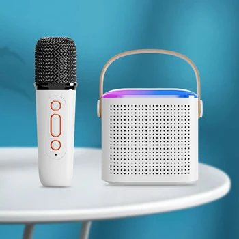 Караоке-машина с микрофон Y1 Поддържа 3.5 мм слушалки, семейството на мини-микрофони, караоке машина, съвместима с Bluetooth 5.3