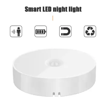 Led нощна светлина Usb Акумулаторна Интелигентен лампа за кабинет, Сензор за движение, монтиран на стената лампа за спални, energy saving