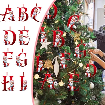 Украса за Коледната елха, Окачване от 26 букви, Коледни Подаръци 2024, Коледна декорация, Весела Коледа, Подвесное Украса Ноел Навидад