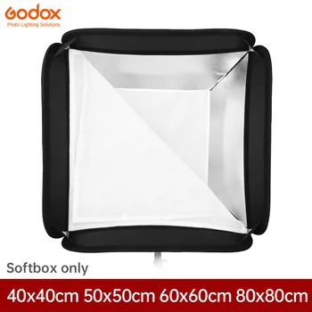 Godox 40x40cm 50x50cm 60x60cm 80x80cm Сгъваем софтбокс Speedlite Flash Softbox за скоба S-type S2 подходящи за закрепване на Bowens Elinchrom