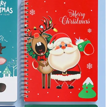 Сладки Коледни бележник на спирала формат А5, Детски Cartoony дневник, Бележник за дневен ред, Канцеларски материали, Дневник за ученици, Ученически пособия, подаръци