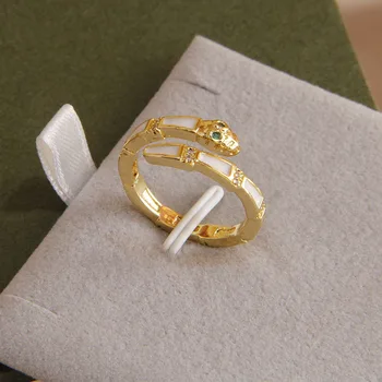2023 Нов дизайн Змийски регулируеми пръстени за жени, модни маркови бижута, пръстени с животни във френски стил, подарък