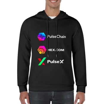 Нов Hex Pulsechain PulseX PLSX Crypto Logo Hex Pulsechain Пуловер с качулка за мъжка мода японски стил мъжки дрехи мъжки блузи