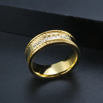 VIARA LOVE Комбинираното пръстен от две усукани проводници за жени, Реколта пръстени за ръце от неръждаема стомана, луксозни кристални пръстени за ръце 2023, Нови модни бижута