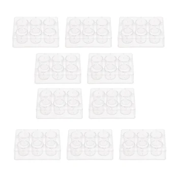 10шт пластмасови реакционни плочи Labs Химически реакционни плоча с 6 дупки