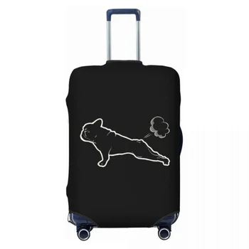 Калъф за куфар за йога French Bulldog Гъвкави калъфи за багаж за пътуване на 18-32 инча