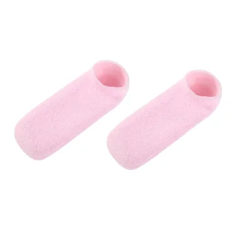 1 чифт гелевых козметични чорапи за краката, овлажняващи чорапи без измиване, чорапи за грижа за кожата на краката (розови)