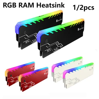 1/2 бр. Радиатор RGB Ram RGB Радиатор Памет Охлаждащи са термопласти За Настолни КОМПЮТРИ САМ DDR DDR3 DDR4 Радиатор Памет Охладител Жилетка