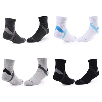 Дебели чорапи за бягане с кърпа, мъжки чорапи за екипажа, нескользящие, абсорбиращи потта Дишащи спортни чорапи