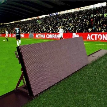 Външен led екран по периметъра на футболен стадион, поддържаща конструкция на led екрана