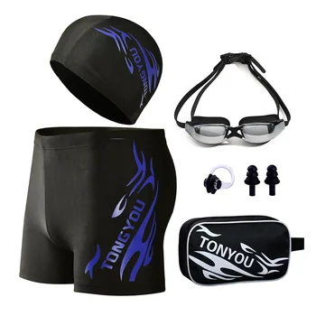 Професионални очила за плуване, шапка, определени затычек за уши, защита от замъгляване, UV-защита, Водоустойчив очила за плуване, чанта, комплект затычек за уши за мъже и жени