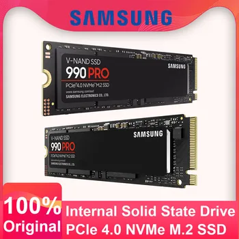 100% Оригинални Samsung 990 Pro 1 TB И 2 TB SSD Вътрешен Твърд Диск PCIe 4.0 M. 2 2280 NVMe 2.0 MLC SSD За Лаптоп, Настолен КОМПЮТЪР