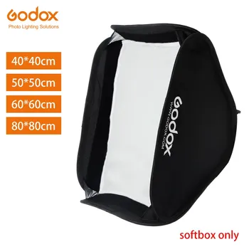 Godox 40x40cm 50x50cm 60x60cm 80x80cm Сгъваем софтбокс Speedlite Flash Softbox За Скоба S-тип Подходящ За Закрепване на Bowens Elinchrom