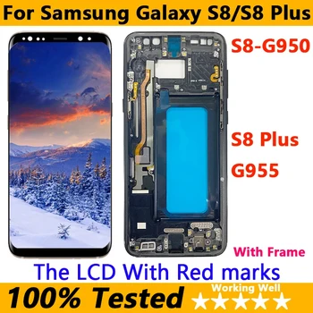 100% Работи За SAMSUNG Galaxy S8 SM Plus-G9550 G955FD Дисплей SM-S8 G950 G950F LCD Сензорен дисплей и Цифров Преобразувател в събирането с рекорд