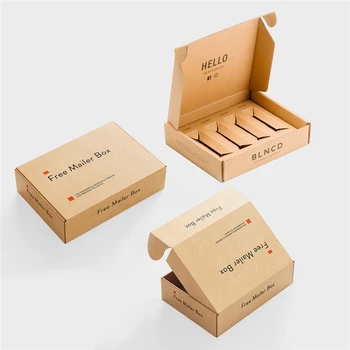 Индивидуална малка пощенска кутия от гофрирана хартия за електронна търговия, кутия за доставка на козметика, опаковки кутия с логото на потребителски