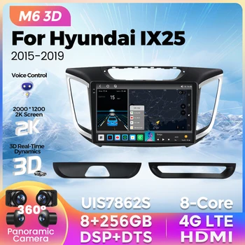 M6 Pro Plus 3D, за Hyundai Creta Ix25 2015-2018 Авто Радио Мултимедиен плейър Навигация AI Voice Carplay Авторадио Всичко в едно
