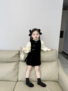 Новият корейски детски топ за момичета и момчета, зимни връхни дрехи, детски връхни облекла, луксозен пуховик Рокли, детски подплата, Безплатна доставка