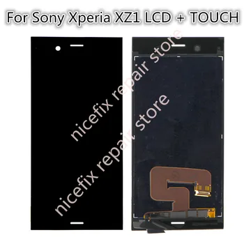 черен, бял цвят син, розов За Sony Xperia XZ1 G8341 G8342 LCD Сензорен Дисплей, Дигитайзер, В Събирането, Смяна + рамка
