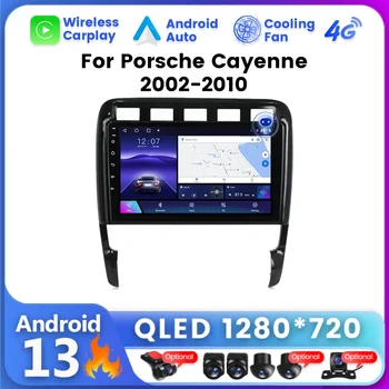 Android 13 Авто Радио Сензорен Екран за Porsche Cayenne GTS 2002-2010 2005 2008 Аудио GPS Стерео Мултимедиен Плеър Carplay Wifi 4G