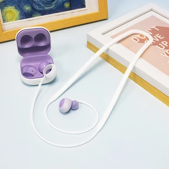 Силиконов титуляр за слушалки със защитата от загуба на, кабел за Samsung Galaxy Рецептори 2 на шийката на каишка за слушалки, кабел за кабел