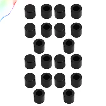 20pcs кръгли протези с тактильными бутони черен цвят за ключа такт 6x6 mm