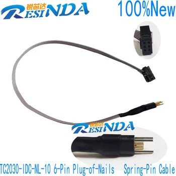 TC2030-IDC-NL-10 6-пинов конектор за свързване на кабел с пружинным контакт 100% чисто нов и оригинален