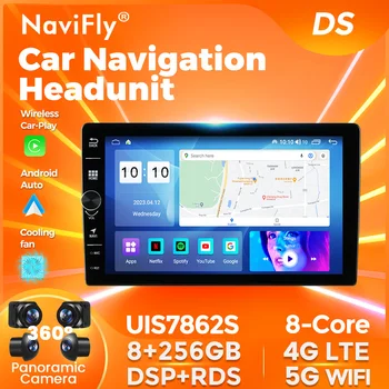 Navifly 9-10 DSP Android Автомобилен Мултимедиен Плейър Универсален 2DIN Стерео Радио GPS За Volkswagen Nissan, Hyundai, Kia, Toyota