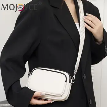 Дамски универсална чанта-прашка с Голям капацитет, чанта с цип, портфейл от естествена кожа с широка регулируема каишка, модерен портфейл с 2 джапанки