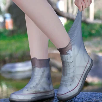 Силиконови водоустойчиви калъфи за дождевиков, за многократна употреба калъфи за дъждовна обувки, защита на обувки унисекс, противоскользящий калъф за обувки, за разходки на открито