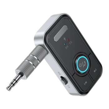 Bluetoothcompatible5.3 Приемник Предавател 2 в 1 Безжични Аудио AUX Адаптер за Кола, Слушалки Високоговорители с Ниско Закъснение N84F