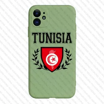 Калъф с карта и флага на Тунизийски щит за iPhone 15 14 Pro Max 13 12 11 Mini X XR XS 7 8 6S Plus SE
