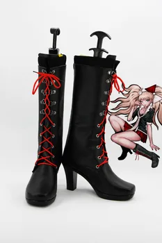 Аниме Данганронпа 2; Обувки за cosplay Эношима Джунко; Новост; Обувки на висок ток със шнур;