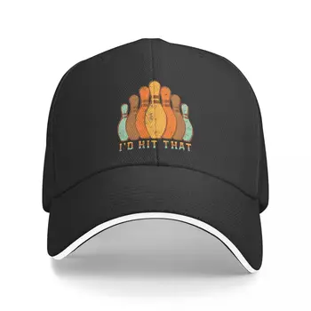 Нова Id Hit That Смешни Bowling Реколта творби Подарък бейзболна шапка на Спортни шапки в стил хип-хоп, една шапка Дамски мъжки