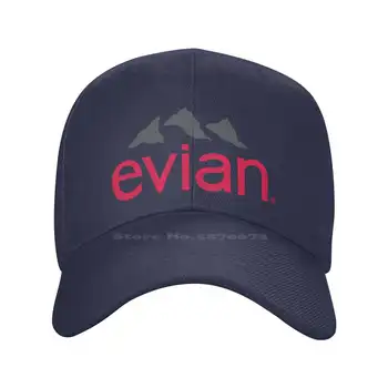 Ежедневни деним шапка с графичен принтом Evian, вязаная капачка, бейзболна шапка