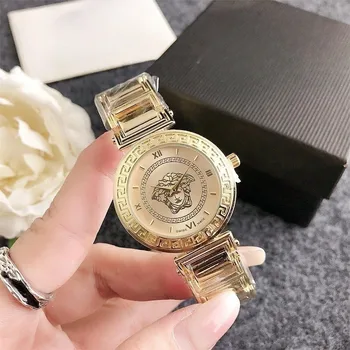 Луксозни часовници от Розово Злато, Дамски часовник-гривна от висок клас Марка, Дамски Ежедневни Кварцови часовници, Стоманени Дамски часовници Montre Femme Relogio