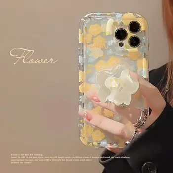 Държач за мобилен телефон с Цветен Изземване Жасмин Flower Grip Tok Калъф Huawei X7 X8 X6 X9 X9A 70 X5 Y9S Nova 10 SE 9 11 Pro 5T Y70 Y90 P40 P60 Lite