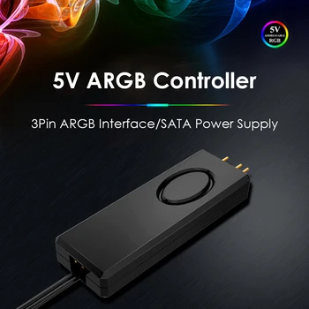 SATA Pin ARGB Захранване Контролер LED Дистанционно Управление на Десктоп Шаси 5V Вентилатор за Битови Електрически Аксесоари