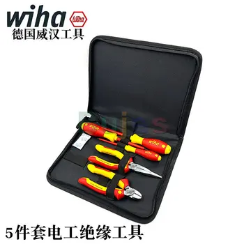 Комплект клещи/отвертки WIHA 26755 VDE с мощни комбинирани крестообразными прорези, набор от инструменти от 5 теми