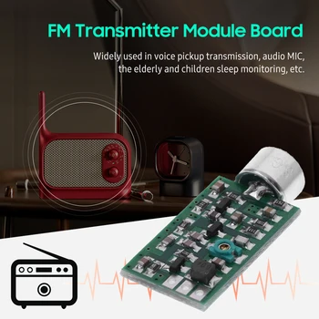 Такса модул, FM-предавател 0,7-9 В, 88-108 Mhz, Модул за предаване на звук, FM-микрофон, безжична звукосниматель, основната такса микрофон V4.0