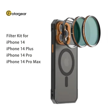 Комплект Филтри За Магнитни своята практика За Телефон Fotorgear Black Mist CPL Filter ND Gold Blue Streak Filter за iPhone 14 Plus Pro Max