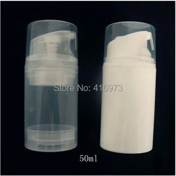 100 бр./лот от 50 ml полипропиленова бутилка бяло, без помпа за козметични опаковки лосион