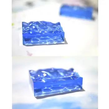 6шт Ключодържател с водна ромолящи, Кристална епоксидна смола за творческа силиконовата форма на подарък