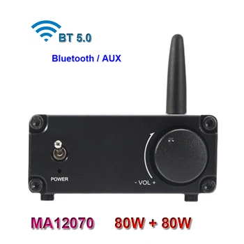 80 W + 80 W Infineon MA12070 Цифров аудио усилвател на мощност Bluetooth 5.0 Hi-Fi stereo клас D усилвател Aux