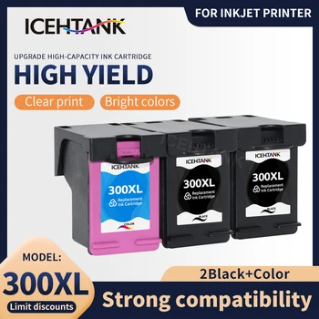 Icehtank За HP 300XL 300 XL Зареждане на тонер касети с Черни и трехцветными с мастило На HP Deskjet D1620 D1630 D1658 D1660 F2410 F2418 F2420