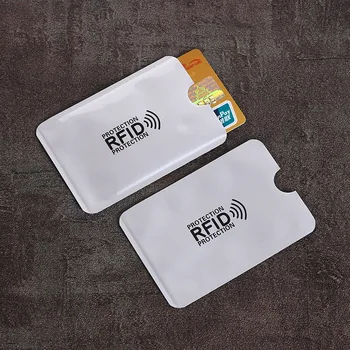 5-20 бр Алуминиев държач за карти със защита от радиочестотна идентификация, блокиране на четец за NFC, Заключване за самоличност на Притежателя на банковата карта, Защитен метален калъф за кредитни карти