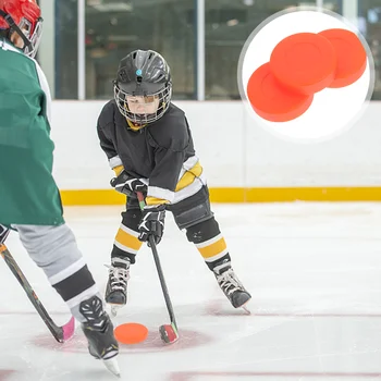 Хокейни шайби с регулируема твърдост, матиран хокей на лед хокей от PVC, Хокей на лед с плосък топката, подмяна на шайби за игри на открито