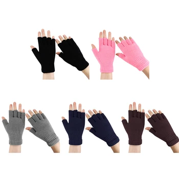 Дамски мъжки ръкавици с електрически отопляеми Зимни топли ръкавици с електрически отопляеми USB без пръсти, 5 за спорт-Ски за бягане, Каране на колело