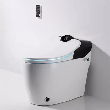 Toilet Kamar Mandi Hitam Otomatis Otomatis на Jechko Sendiri Elektronik Toilet Satu Potong Toilet Cerdas Cerdas dengan Bidet