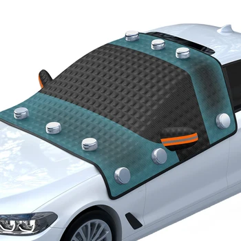 Универсален снежна щит на предното стъкло на автомобила за зимата, авто калъф за предно стъкло от обледеняване, външна защита, снежната покривка с магнит