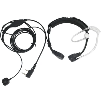 Гърлото Микрофон Слушалки с Прибиращ Шейным Ухо за UV-5R, UV-B5, UV-B6, BF-888S, Микрофон за Радиостанции